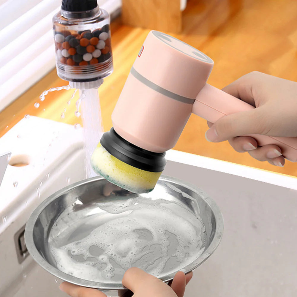 Automatic Wireless Electric Cleaning Brush for Kitchen, Bathtub, and Tile - Professional USB Rechargeable Dishwashing Tool