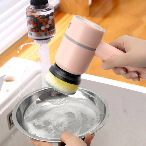 Automatic Wireless Electric Cleaning Brush for Kitchen, Bathtub, and Tile - Professional USB Rechargeable Dishwashing Tool