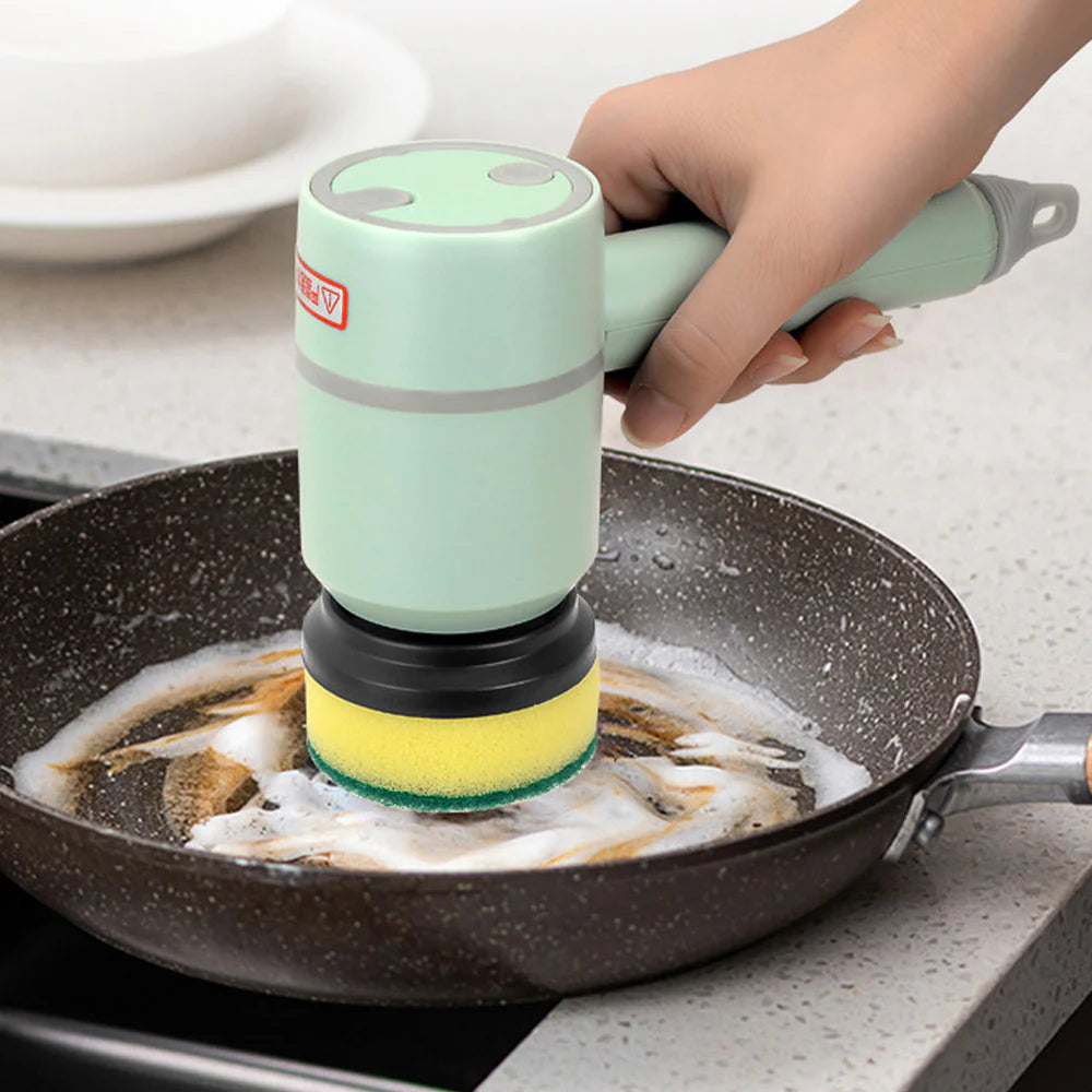 Automatic Wireless Electric Cleaning Brush for Kitchen, Bathtub, and Tile - Professional USB Rechargeable Dishwashing Tool