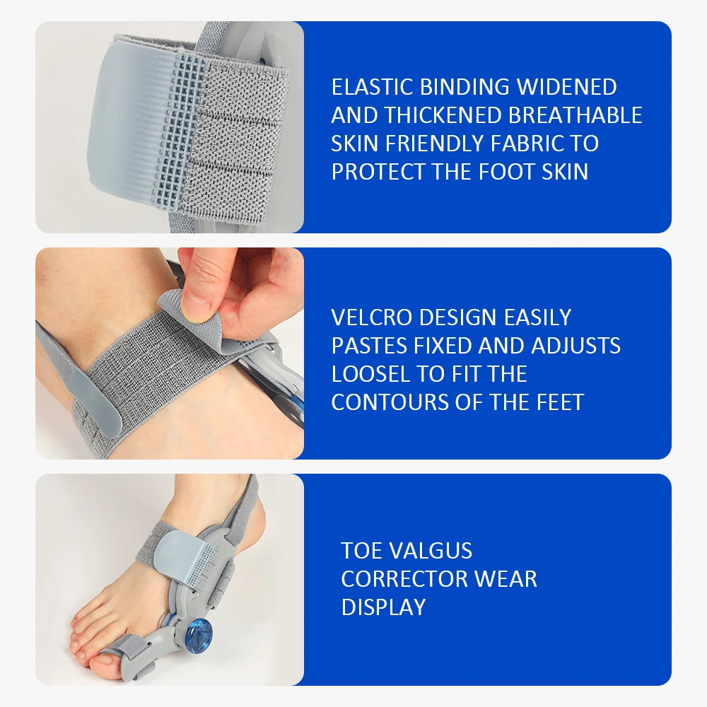 Adjustable Orthopedic Bunion Corrector Device Hallux Valgus Toe Correction Pedicure Foot Care Tool Thumb Big Bone Orthotics